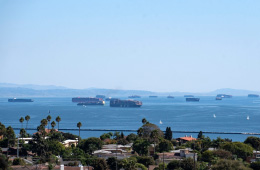 Over $22B worth of cargo is stuck on container ships off California