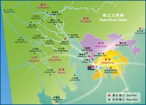 Logistics Hubs of the Pearl River Delta